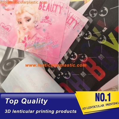 Fer lenticulaire d'impression d'habillement lenticulaire de la correction 3D sur la correction lenticulaire de transfert de chaleur de vêtement du tpu 3d de label